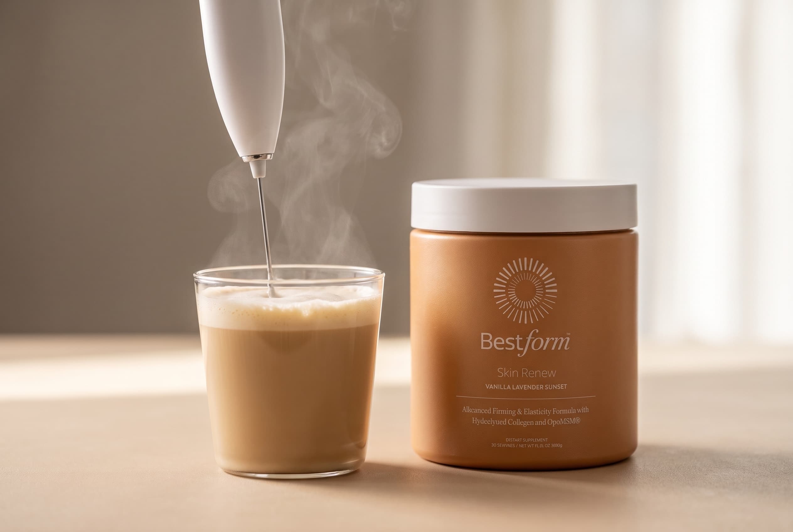 BestForm wireless frother preparing a drink