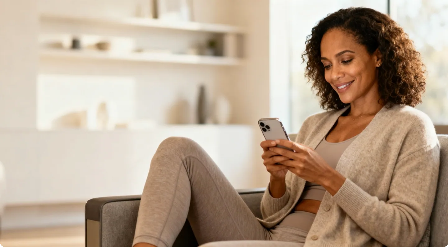 Woman using Bestform at home